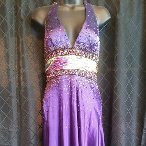Beautiful silk purple dress.